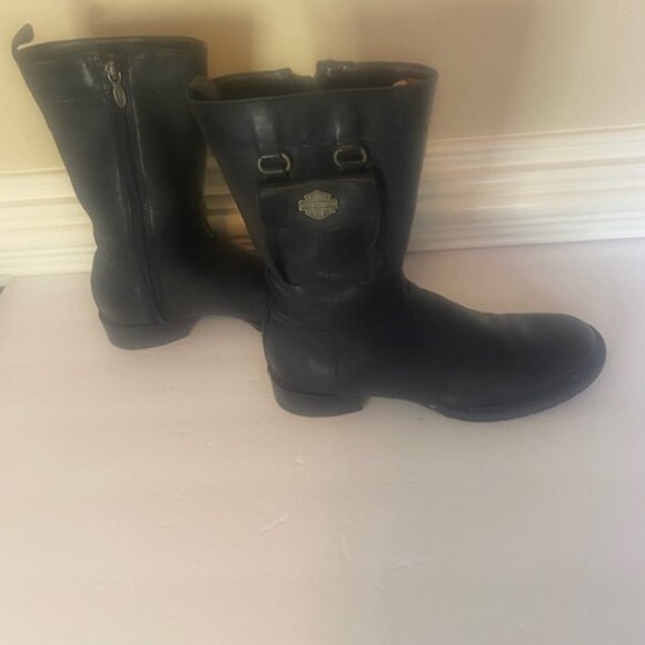 Harley-Davidson Women’s Black Motorcycle Leather Boots, size 7.5 - Picture 4 of 9